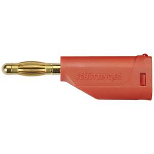 Schützinger Veerkorfstekker Stift-Ø: 4 mm Rood 1 stuk(s)