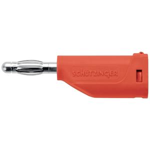 Schützinger Veerkorfstekker Stift-Ø: 4 mm Rood 1 stuk(s)