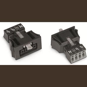 WAGO 890-784 Netstekker WINSTA MINI Bus, recht Totaal aantal polen: 4 16 A Pink 50 stuk(s)