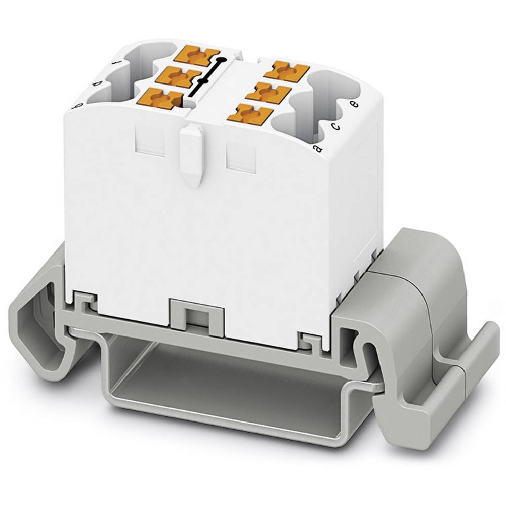 Phoenix Contact PTFIX 6X2,5-NS35A WH 3273144 Verdeelblok 0.14 mm² 2.50 mm² Wit 10 stuk(s)
