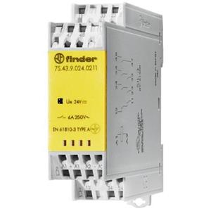 Finder 7S.43.9.024.0211 Relais Schakelstroom (max.): 6 A 1x NC, 2x NO 1 stuk(s)