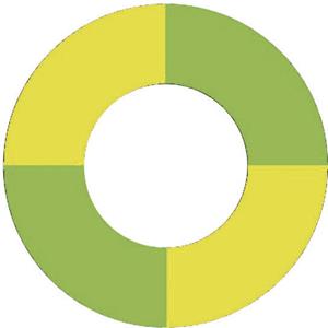 FR-POAG-S Kleurmarkeringsschijf Groen, Geel 1 stuk(s)