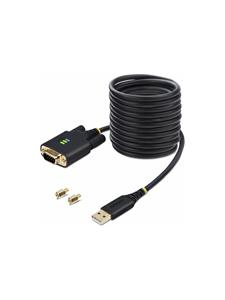 Startech .com 1P10FFC-USB-SERIAL seriële kabel Zwart 3 m USB Type-A DB-9