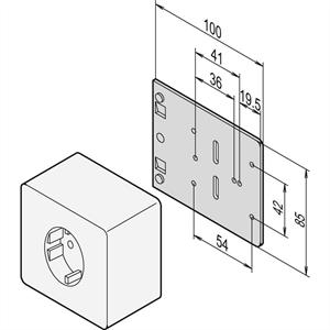 Schroff 20118537 Montageplatte