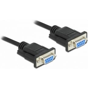 Delock Aansluitkabel Serieel [1x D-sub bus 9-polig - 1x D-sub bus 9-polig] 1 m Zwart