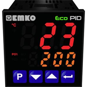 Emko ecoPID.4.5.1R.S.0 Temperatuurregelaar Pt100, J, K, R, S, T, L -199 tot +999 °C Relais 5 A, SSR (l x b x h) 90 x 48 x 48 mm
