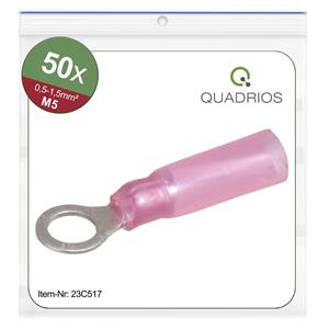 Quadrios 23C517 Ringkabelschoen Dwarsdoorsnede (max.): 1.5 mm² Gat diameter: 5.3 mm Deels geïsoleerd 50 stuk(s)