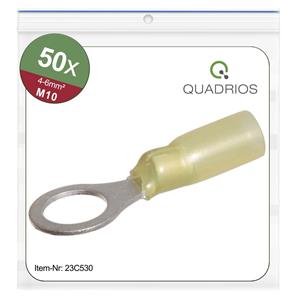 Quadrios 23C530 Ringkabelschoen Dwarsdoorsnede (max.): 6 mm² Gat diameter: 10.5 mm Deels geïsoleerd 50 stuk(s)
