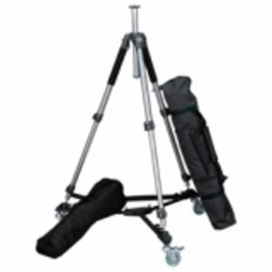 Walimex WAL-6702 + WT-600 Dreibeinstativ 1/4 Zoll, 3/8 Zoll Arbeitshöhe=60 - 156cm Silber inkl. Tas