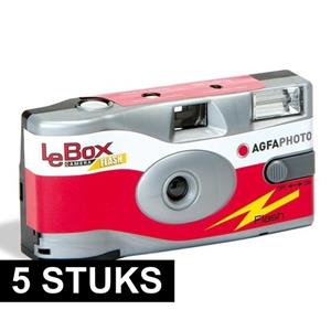 Merkloos 5x Agfa LeBox wegwerp cameras -