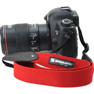 Artisan & Artist ACAM 112A Acrylic Camera Strap Red
