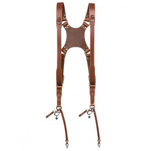 The Hantler Dual camera harness Cognac L/XL