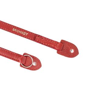 Bronkey Roma leren draagriem rood 95 cm (limited edition)