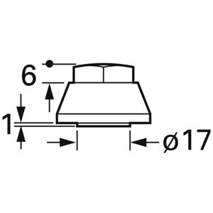 FTCAP HM 8 Kunststoff-Hutmutter Schraubanschluss (Ø) 25mm 1St.