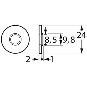 FTCAP I8-10+I8 1004616/50212 Isolatieschijf (Ø) 25 mm 1 stuk(s)