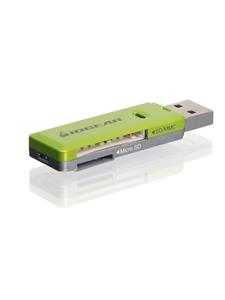 IOGEAR GFR204SD  - microSDHC,SD,SDHC,SDXC - Green - Windows XP - Windows Vista - Windows 7 Mac OS X v10.3.9 + - 9.07 g - 36.28 g - 0 - 50 °C