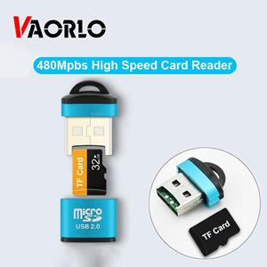 VAORLO USB2.0 Mini Card Reader 480Mpbs Snelle Transmissie Hoog Compatibel voor Computer PC Laptop Hoge Snelheid