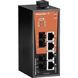 Weidmüller IE-SW-BL06T-4POE-2ST Industrial Ethernet Switch 10 / 100 MBit/s PoE-functie