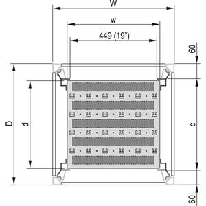 Schroff 22117844 Schap (b x d) 600 mm x 780 mm 1 stuk(s)