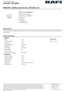 RAFI 5.46.001.123/0200 MICON 5 Stößel rund