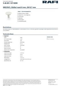 RAFI 5.46.001.127/0200 MICON 5 Stößel rund