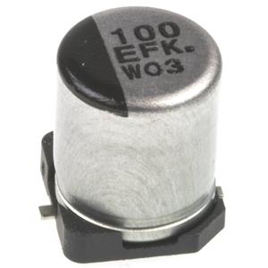 Panasonic Elektrolytische condensator SMD 100 µF 25 V 20 % (Ø) 6.3 mm 1 stuk(s)