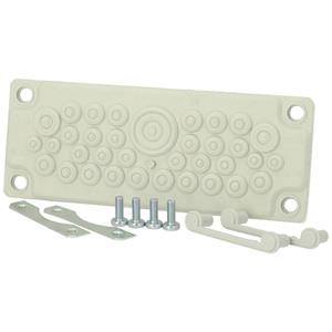 Fibox FMF 35 Kabeldurchführungsplatte Polycarbonat Lichtgrau (RAL 7035) 1St.