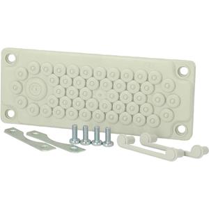 Fibox FMF 50 Kabeldurchführungsplatte Polycarbonat Lichtgrau (RAL 7035) 1St.