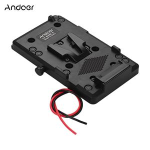 Andoer Back Pack Plate-adapter met D-tap-uitgang voor S0NY V-Mount V-Lock batterij extern voor DSLR
