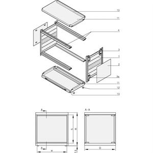 Schroff 24571585 19 installatiebehuizing Meerdere kleuren 1 stuk(s)