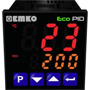 Emko ecoPID.4.6.1R.S.0 Temperatuurregelaar Pt100, J, K, R, S, T, L -199 tot +999 °C Relais 5 A, SSR (l x b x h) 90 x 48 x 48 mm