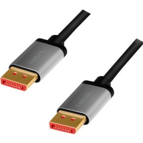 Logilink - DisplayPort-Kabel CDA0106, Stecker/Stecker, Alu, 8k, 3 m