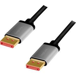 Logilink - DisplayPort-Kabel CDA0106, Stecker/Stecker, Alu, 8k, 3 m