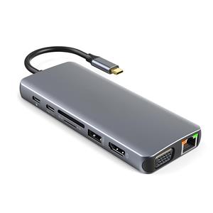 TOMTOP JMS Dodocool 14-in-1 USB C-hub 4K USB C naar HDMI VGA Gigabit Ethernet 100W PD SD/TF-kaartlezer Type-C