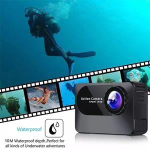 Zhishangyoupin 4K Ultra HD WiFi Actiecamera 2.0 Inch Scherm 10M 170D Onderwaterlichaam Waterdichte Camera Helm Video-opname Sportcamera