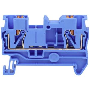 trucomponents TRU COMPONENTS TC-JPT4 Blue Durchgangsklemme 6.2mm Schnellanschluss Polzahl (num): 2 0.2mm² 4mm² B