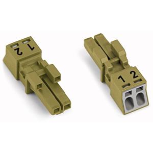 WAGO 890-282 Netz-Steckverbinder WINSTA MINI Buchse, gerade Gesamtpolzahl: 2 16A Pink 50St.