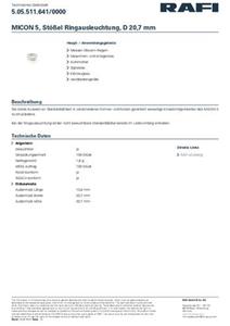 RAFI 5.05.511.641/0000 MICON 5 Stößel