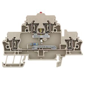 Weidmüller Element-serieklem  ZDU 2.5/2X2AN/LD- SW 1252060000 20 stuk(s)