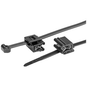 HellermannTyton 156-03219 T50ROSEC5A-PA66W-BK (100) Kabelbinder mit Clip 200mm 4.6mm Schwarz 100St.