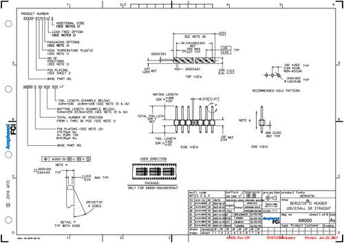 FCI 68000-105HTLF Inhoud: 1 stuk(s) Tube