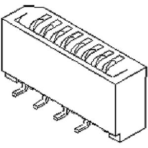 Molex 52808-3071 Female header (standaard) Totaal aantal polen: 30 Rastermaat: 1 mm Inhoud: 1 stuk(s) Tape on Mini reel