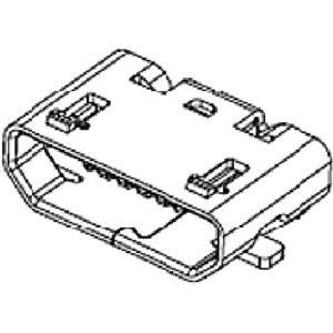 Molex Micro USB Bus 47346-1001  1 stuk(s)