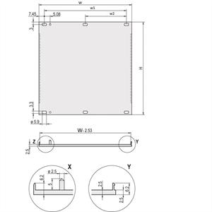 Schroff 20848068 Frontplatte 2St.