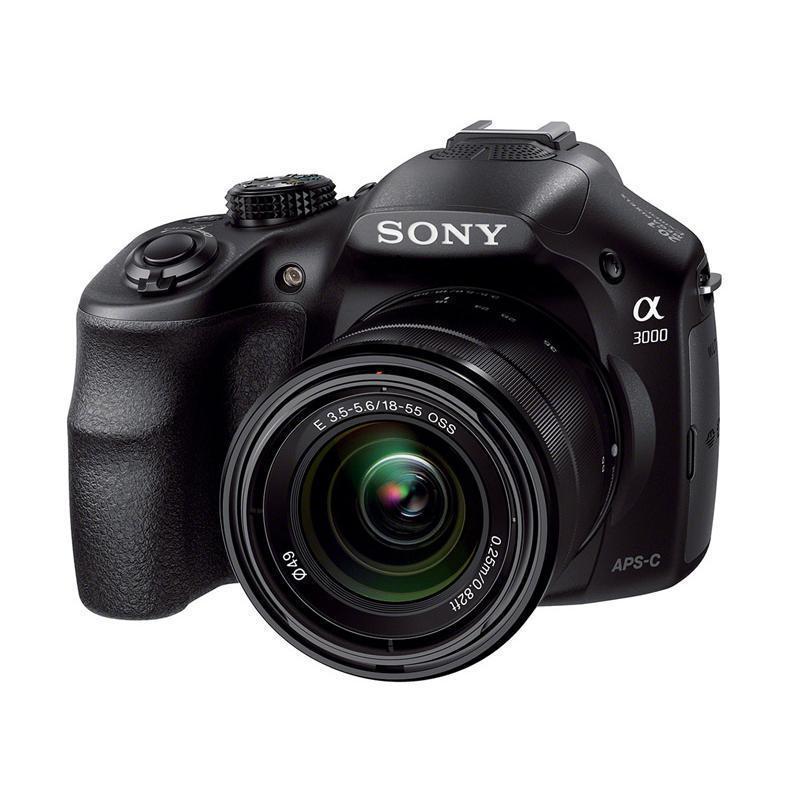 Sony Hybride camera A3000 - Zwart +  E 18-55mm f/3.5-5.6 OSS f/3.5-5.6