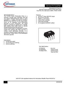 infineontechnologies Infineon Technologies PVT322SPBF PhotoMOS-Relais 0.17A Polzahl (num): 8 Tube