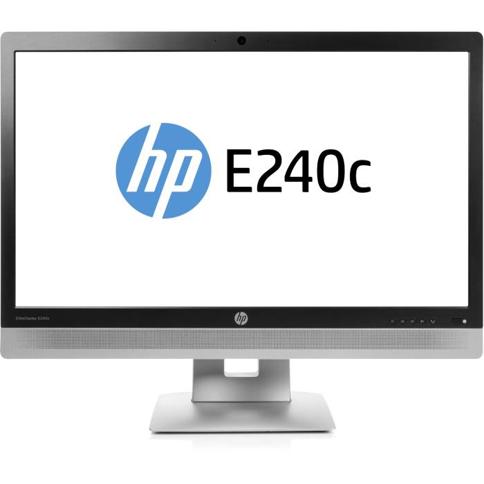 HP E240c - 24 inch - 1920x1080 - DP - HDMI - VGA - Grijs
