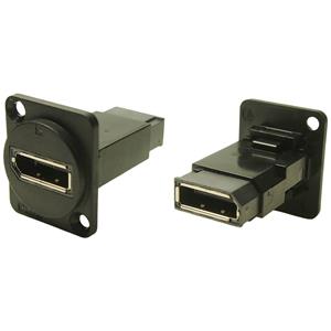 Cliff FT BLACK METAL DISPLAYPORT F-F M3 Adapter, Bus, inbouw DisplayPort-bus - DisplayPort-bus CP30233M3B  1 stuk(s)