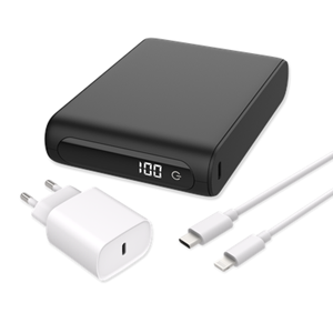 Cazy USB-C PD Powerbank 20.000mAh + Power Delivery USB-C Oplader 20W + USB-C naar Lightning Kabel - 150cm