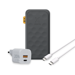 Xtorm 20W Fuel Series 5 Powerbank 10.000mAh - Zwart +  20W GaN2-Ultra Lader + Essential USB-C PD Kabel